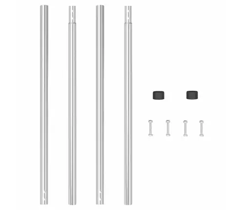 Žoga Stabi 2 Pcs Sudraba 160 Cm Cinkots Tērauds Vidaxl