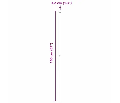 Žoga Stabi 2 Pcs Sudraba 160 Cm Cinkots Tērauds Vidaxl