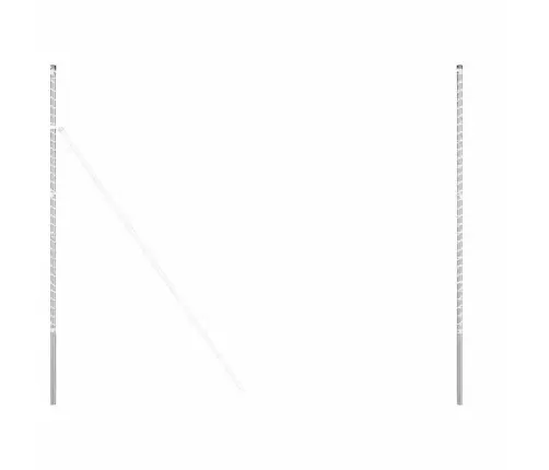 Žoga Stabi 2 Pcs Sudraba 210 Cm Cinkots Tērauds Vidaxl