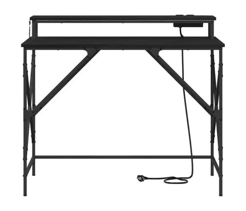 Galds Melns Ozols 100 X 50 X 86.5 Cm Inženierijas Koks Vidaxl