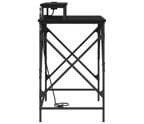 Galds Melns Ozols 100 X 50 X 86.5 Cm Inženierijas Koks Vidaxl