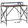 Laud Riiuliga Suitsutatud Tamm 100 X 50 X 86.5 Cm Tehispuit