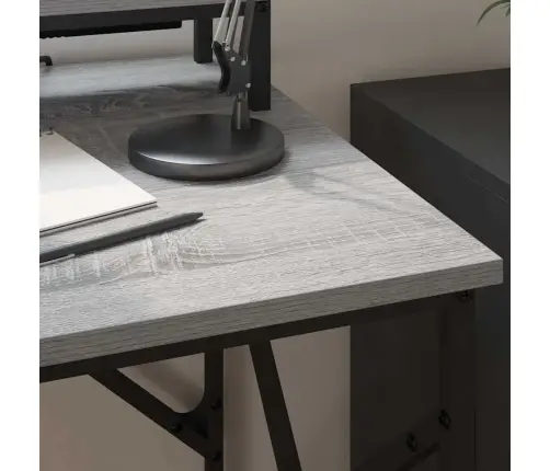 Galds Pelēka Sonomas Ozola 100 X 50 X 86.5 Cm Inženierijas Koks Vidaxl