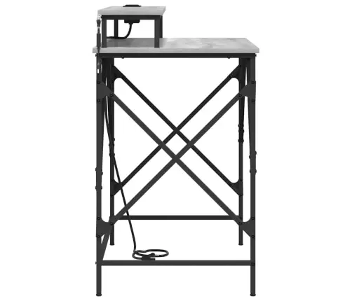 Galds Pelēka Sonomas Ozola 100 X 50 X 86.5 Cm Inženierijas Koks Vidaxl