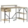 Laud Led -Ribatuledega Sonoma Tamm 120 X 79 X 86.5 Cm Tehispuit