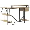 Laud Led -Ribatuledega Sonoma Tamm 120 X 79 X 86.5 Cm Tehispuit