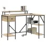Laud Led -Ribatuledega Sonoma Tamm 120 X 79 X 86.5 Cm Tehispuit
