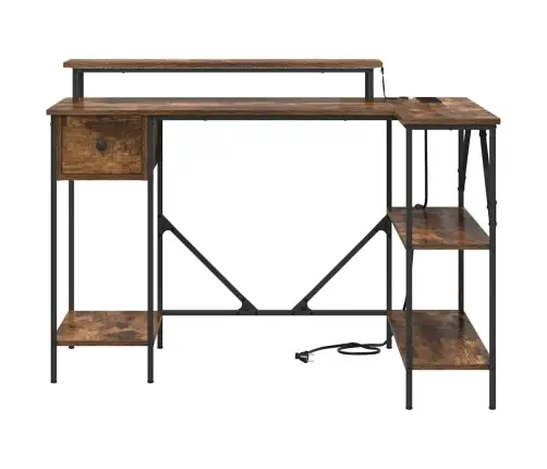 Galds Dūmakaina Ozolkoka 120 X 79 X 86.5 Cm Inženierijas Koks Vidaxl