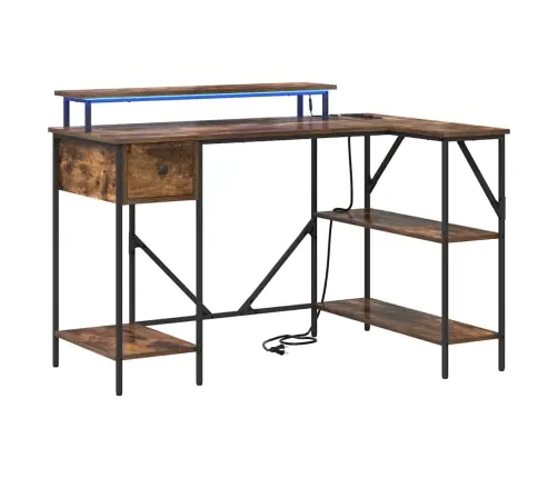 Galds Dūmakaina Ozolkoka 120 X 79 X 86.5 Cm Inženierijas Koks Vidaxl