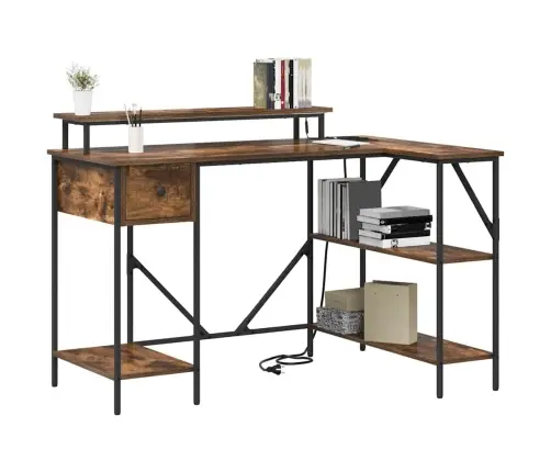 Galds Dūmakaina Ozolkoka 120 X 79 X 86.5 Cm Inženierijas Koks Vidaxl