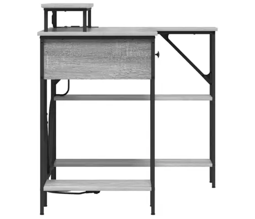 Galds Pelēka Sonomas Ozola 120 X 79 X 86.5 Cm Inženierijas Koks Vidaxl