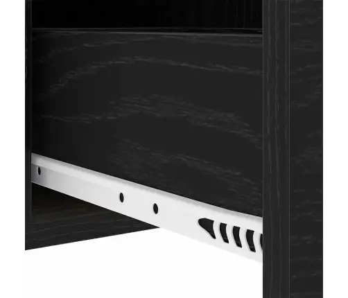 Gultas Skapji Ar Atvilktni 2 Pcs Melns Ozols 30 X 48 X 61 Cm Vidaxl