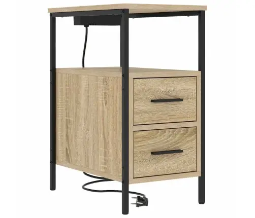 Gultas Skapji Ar Atvilktni 2 Pcs Sonomas Ozola 30 X 48 X 61 Cm Vidaxl