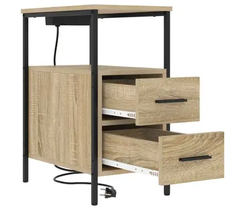 Gultas Skapji Ar Atvilktni 2 Pcs Sonomas Ozola 30 X 48 X 61 Cm Vidaxl