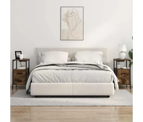 Gultas Skapji 2 Pcs Dūmakaina Ozolkoka 30 X 48 X 61 Cm Vidaxl