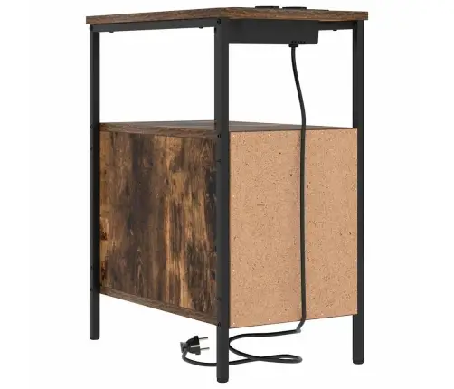 Gultas Skapji 2 Pcs Dūmakaina Ozolkoka 30 X 48 X 61 Cm Vidaxl