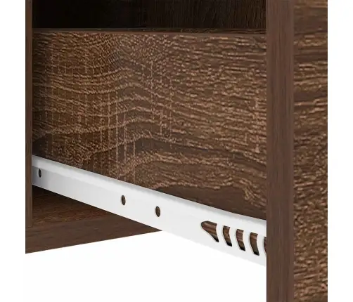 Nakts Skapītis Brūna Ozolkoka 30 X 48 X 61 Cm Inženierijas Koks Vidaxl