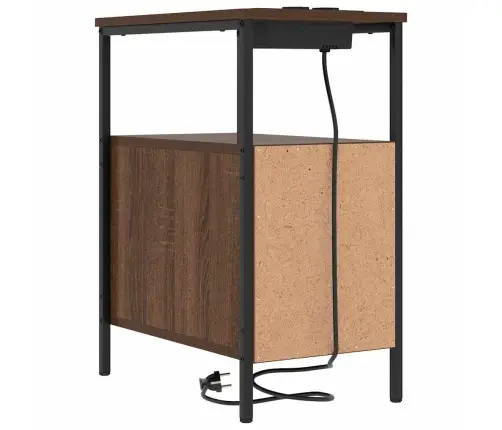 Šalia Lovos Spintelė 2 Pcs Rudas Ąžuolas 30 X 48 X 61 Cm