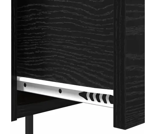 Gultas Skapji Ar Atvilktni 2 Pcs Melns Ozols 42 X 41 X 56 Cm Vidaxl