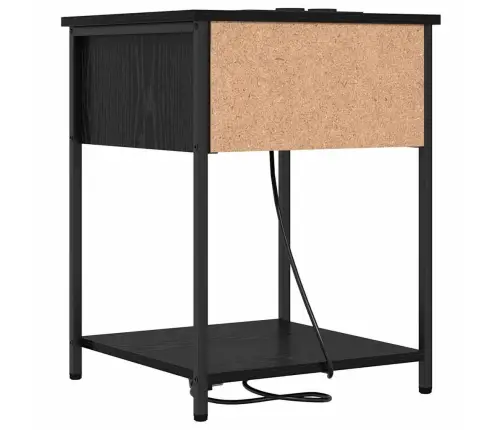 Gultas Skapji Ar Atvilktni 2 Pcs Melns Ozols 42 X 41 X 56 Cm Vidaxl