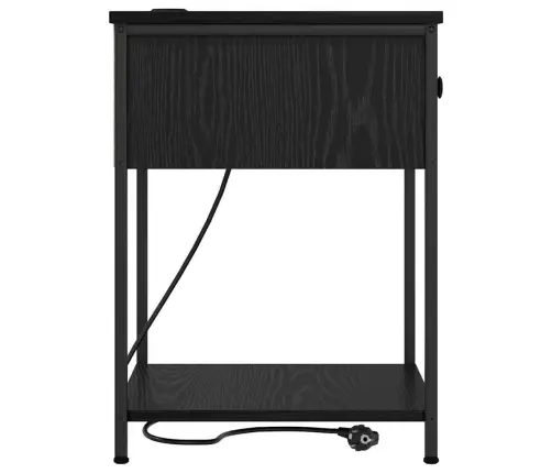 Gultas Skapji Ar Atvilktni 2 Pcs Melns Ozols 42 X 41 X 56 Cm Vidaxl