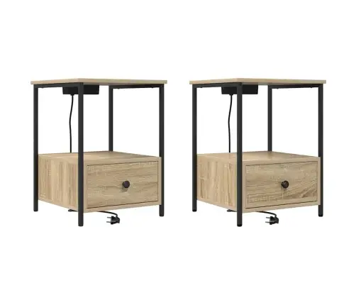 Öökapp Laadimisjaamaga Sahtliga Sonoma Tamm Tehispuit