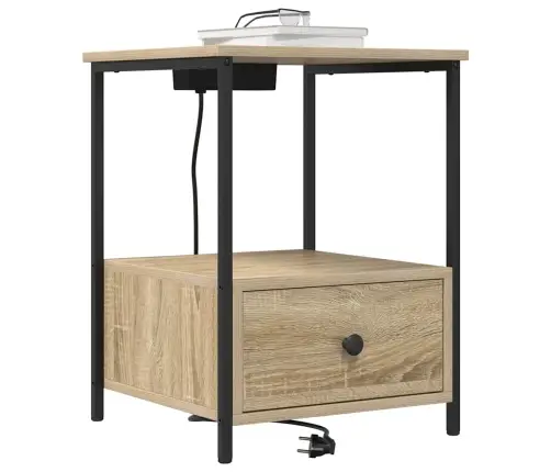 Öökapp Laadimisjaamaga Sahtliga Sonoma Tamm Tehispuit