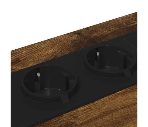 Nakts Skapis Ar Uzlādes Staciju Ar Atvilktni Dūmakaina Ozolkoka Vidaxl