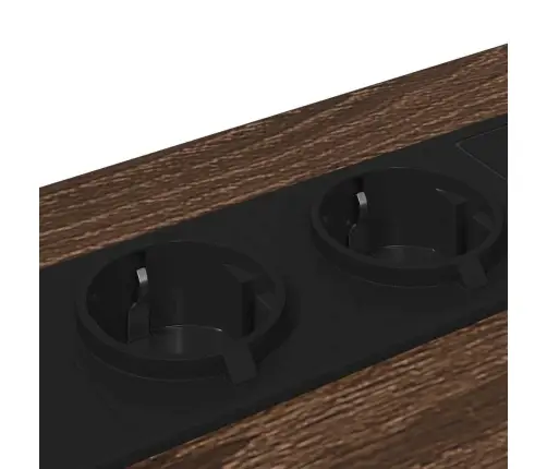 Nakts Skapis Ar Uzlādes Staciju Ar Atvilktni Ar Uzglabāšanu Brūna Ozolkoka Vidaxl