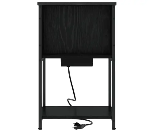 Nakts Skapītis 2 Pcs Melns Ozols 38 X 31 X 61 Cm Vidaxl