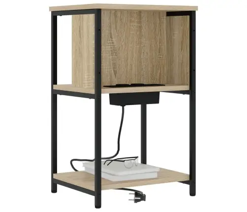 Nakts Skapītis Sonomas Ozola 38 X 31 X 61 Cm Inženierijas Koks Vidaxl