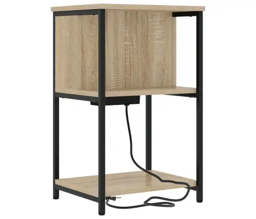 Nakts Skapītis 2 Pcs Sonomas Ozola 38 X 31 X 61 Cm Vidaxl