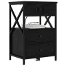 Nakts Skapītis Ar Atvilktni 2 Pcs Melns Ozols 40 X 31 X 60 Cm Vidaxl