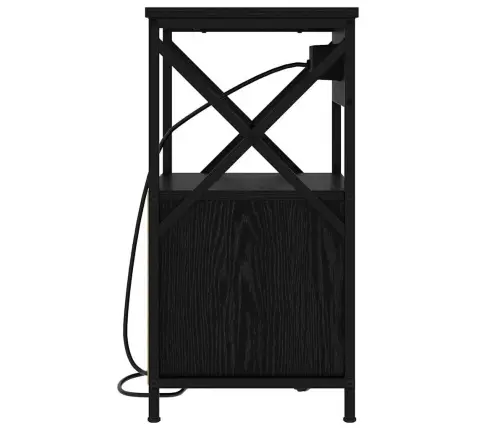 Nakts Skapītis Ar Atvilktni 2 Pcs Melns Ozols 40 X 31 X 60 Cm Vidaxl