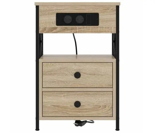 Nakts Skapītis Ar Atvilktni 2 Pcs Sonomas Ozola 40 X 31 X 60 Cm Vidaxl