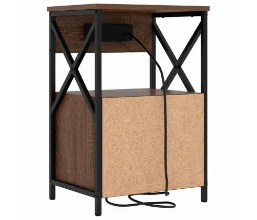 Nakts Skapītis 2 Pcs Brūna Ozolkoka 40 X 31 X 60 Cm Vidaxl