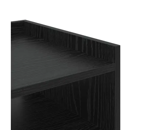 Šalia Lovos Spintelė Su Lentyna Juodas Ąžuolas 40 X 40 X 61 Cm