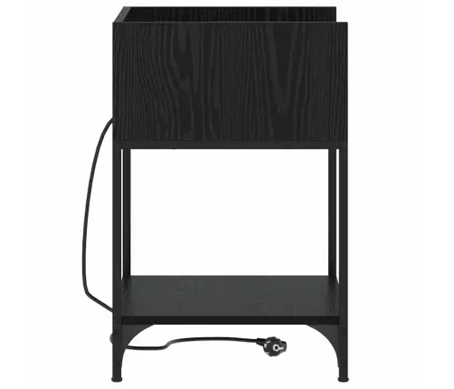 Naktinis Staliukas 2 Pcs Juoda Ąžuolo 40 X 40 X 61 Cm