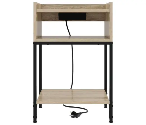 Nakts Skapītis Sonomas Ozola 40 X 40 X 61 Cm Inženierijas Koks Vidaxl