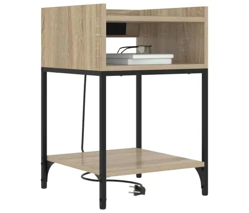 Nakts Skapītis Sonomas Ozola 40 X 40 X 61 Cm Inženierijas Koks Vidaxl