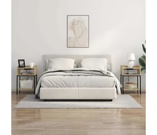 Gultas Skapji Ar Plauktu 2 Pcs Sonomas Ozola 40 X 40 X 61 Cm Vidaxl Gultas Skapji Ar Plauktu 2 Pcs Sonomas Ozola 40 X 40 X 61 Cm Vidaxl