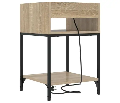 Šalia Lovos Spintelė 2 Pcs Sonoma Ąžuolas 40 X 40 X 61 Cm