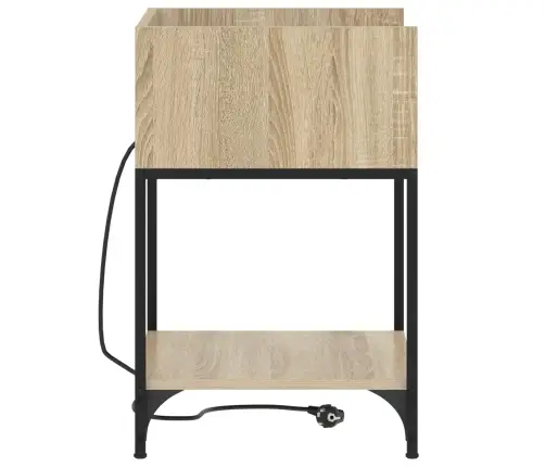 Šalia Lovos Spintelė 2 Pcs Sonoma Ąžuolas 40 X 40 X 61 Cm