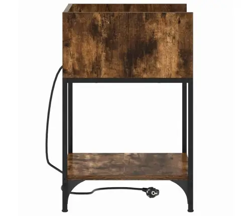 Naktinis Staliukas Su Lentyna Dūminio Ąžuolo 40 X 40 X 61 Cm