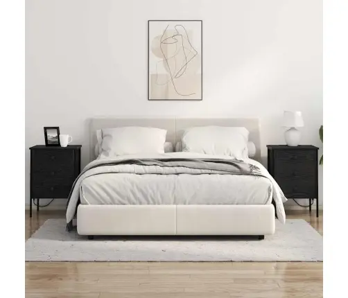 Nakts Skapītis Melns Ozols 42 X 41 X 61 Cm Inženierijas Koks Vidaxl