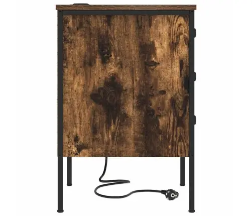 Nakts Skapītis Ar Atvilktni Dūmakaina Ozolkoka 42 X 41 X 61 Cm Vidaxl