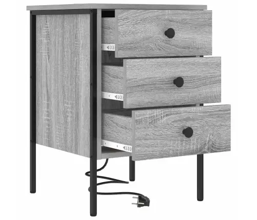 Nakts Skapītis Pelēka Sonomas Ozola 42 X 41 X 61 Cm Vidaxl