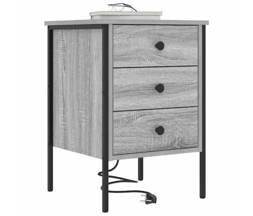 Nakts Skapītis Pelēka Sonomas Ozola 42 X 41 X 61 Cm Vidaxl