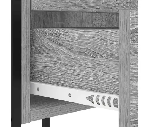 Šalia Lovos Spintelė 2 Pcs Pilkas Sonoma 42 X 41 X 61 Cm