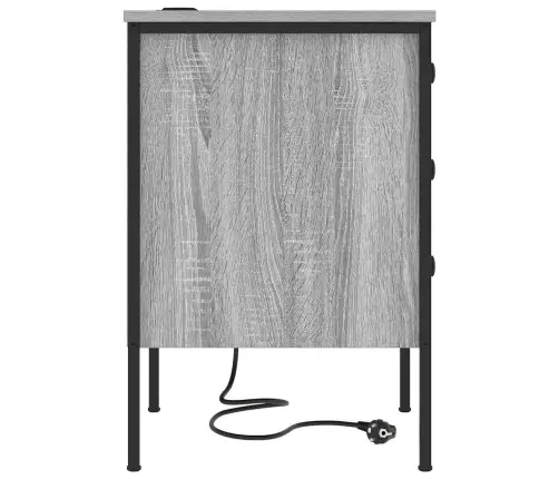 Šalia Lovos Spintelė 2 Pcs Pilkas Sonoma 42 X 41 X 61 Cm